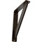 Ekena Millwork Traditional Wrought Iron Bracket, (Single center brace), Antiqued Bronze 1 1/2"W x 10"D x 12"H BKTM01X10X12STRABZ - alternate 1
